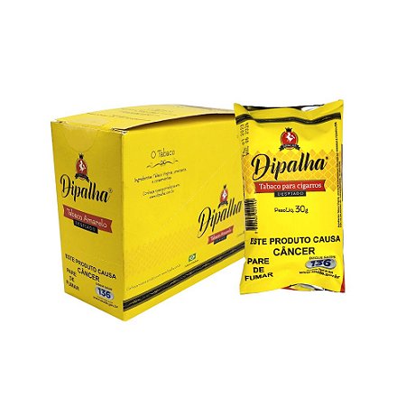 Display Tabaco Para Enrolar Cigarro Amarelo Dipalha Virginia Desfiado (CX/10 Pacotes De 30g)