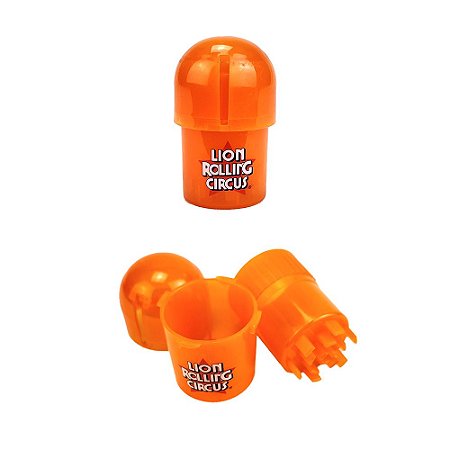 Dichavador De Pote Em Plastico Lion Circus 40mm - Laranja