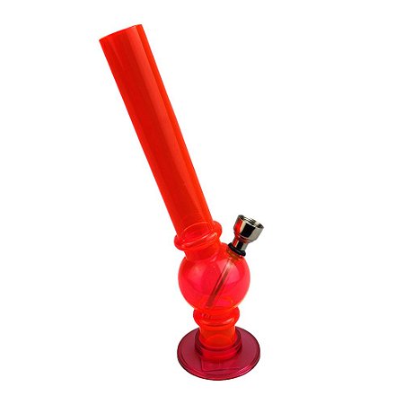 Bong De Acrílico Moon Bola 2 Argolas 20cm - Rosa