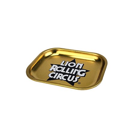 Bandeja De Metal Lion Circus Pequena - Logo Dourado