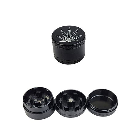 Dichavador De Metal MD Amsterdam Preto Pequeno - Modelo 3