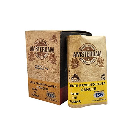 Display Tabaco Para Enrolar Cigarro Amsterdam (CX/6 Pacotes De 25g)