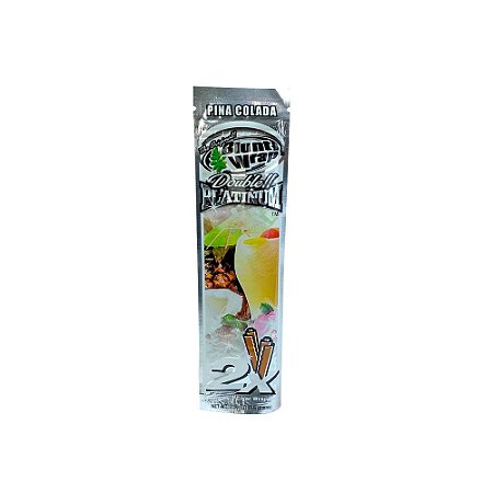 Seda Blunt Wrap Double Platinium (Pacotes Com 2 Un) - Pina Colada