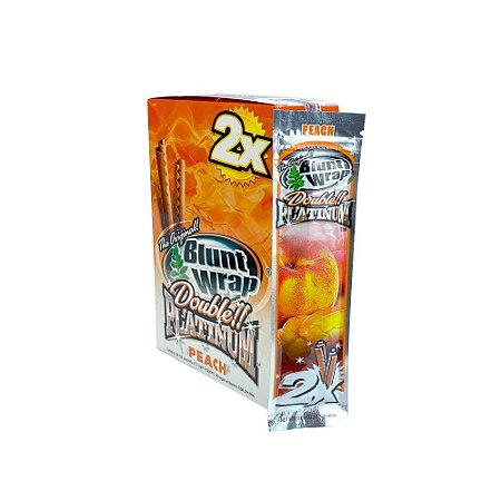 Display Seda Blunt Wrap Double Platinium (CX/25 Pacotes Com 2 un) - Peach