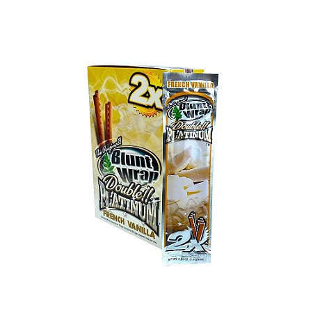 Display Seda Blunt Wrap Double Platinium (CX/25 Pacotes Com 2 un) - French Vanilla