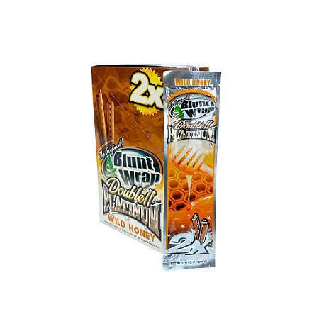 Display Seda Blunt Wrap Double Platinium (CX/25 Pacotes Com 2 un) - Wild Honey