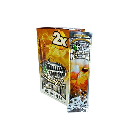 Display Seda Blunt Wrap Double Platinium (CX/25 Pacotes Com 2 un) - Xo Cognac