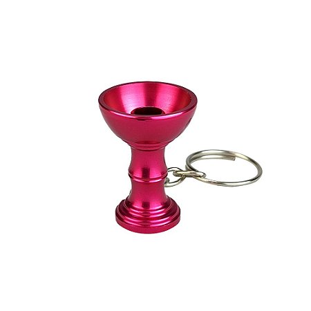 Chaveiro De Alumínio Pro Hookah - Rosa Choque Brilho