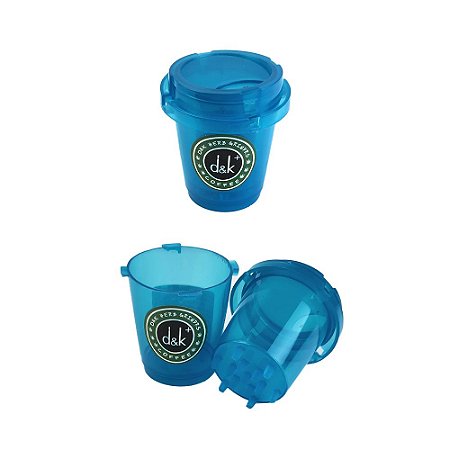 Dichavador De Plástico DK Pote Coffe - Azul