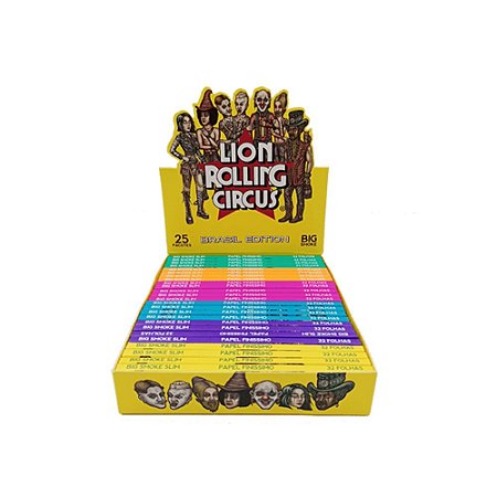 Seda Lion Rolling Circus Brasil Edition Slim (25 Livretos C/32  Folhas)