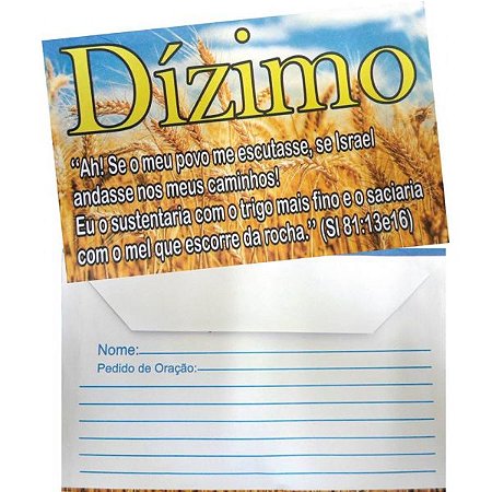 Envelope de Dízimo - 100 un