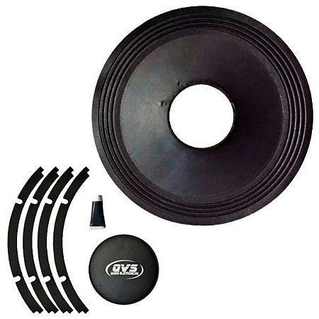 Kit Reparo Alto Falante 10 Polegadas QVS 150W Rms Médio Grave 8 Ohms - 10MGS150