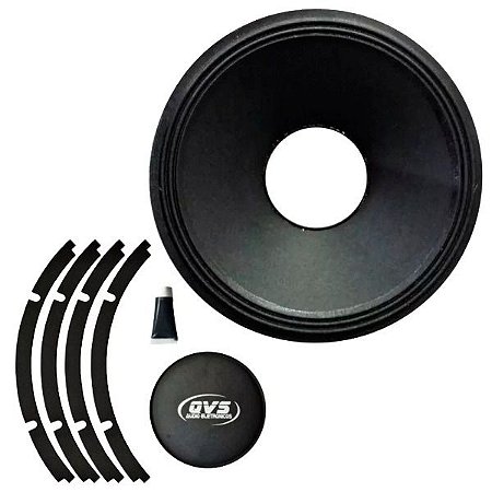 Kit Reparo Alto Falante 8 Polegadas QVS 150W Rms Médio Grave 8 Ohms - 8MGS150