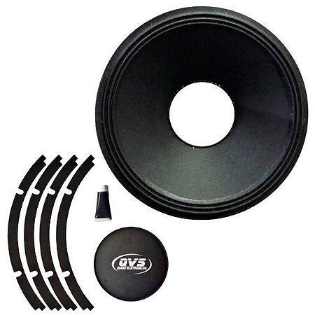 Kit Reparo Alto Falante 12 Polegadas QVS 812W RMS Médio Grave - 12MGS812