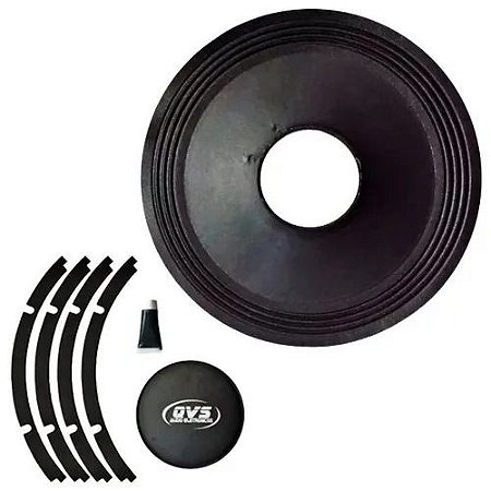 Kit Reparo Alto Falante 8 Polegadas QVS 400W RMS Médio Grave 8MGS410 CARCAÇA QUADRADA