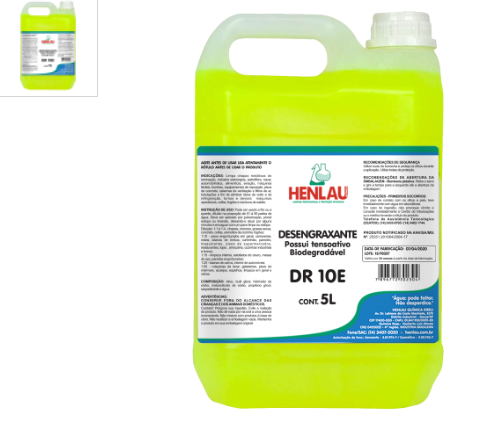 HENLAU DR10EE  DESENGRAXANTE INDUSTRIAL 5L