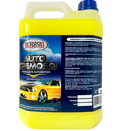 Shampoo Automotivo Detersid LAVA Auto Cremoso Galão 5lts