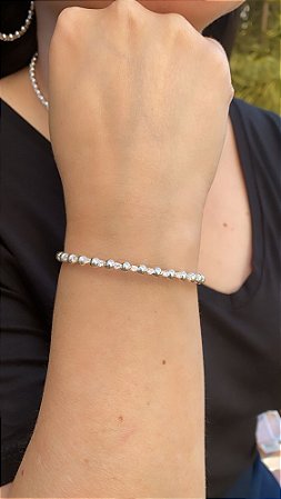 Bracelete entrelaçado com Zircônias