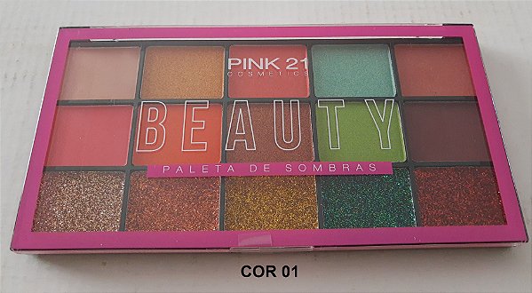 PALETA DE SOMBRAS BEAUTY PINK 21 COSMETICS