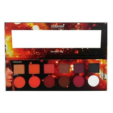 Paleta de sombras mista matte e cintilante Ludurana