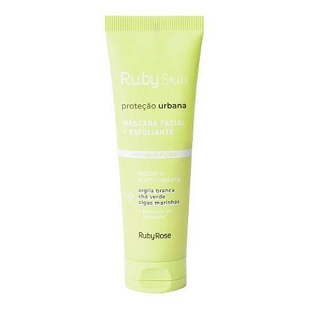 Máscara Facial + Esfoliante Antipoluição Linha Proteção Urbana Ruby Rose