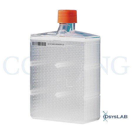 Frasco para cultivo celular Hyperflask M 1720 cm2, Sem filtro, PS, CellBIND, frasco retangular, pescoço reto, caixa com 24 unidades 10034 (Corning)