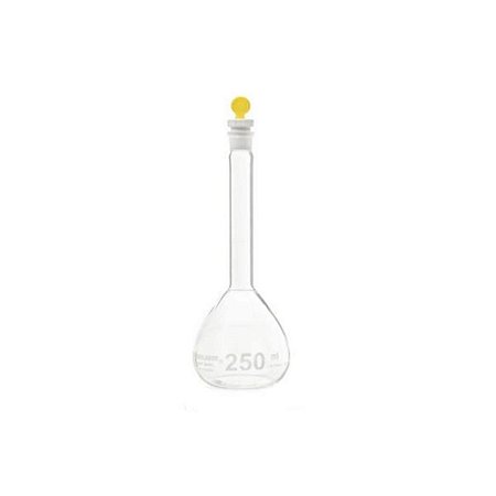 Balão volumétrico com rolha de polietileno, Classe A, Certificado rastreável RBC, Capacidade de 500 ml 75182AC0500 (Vidrolabor)