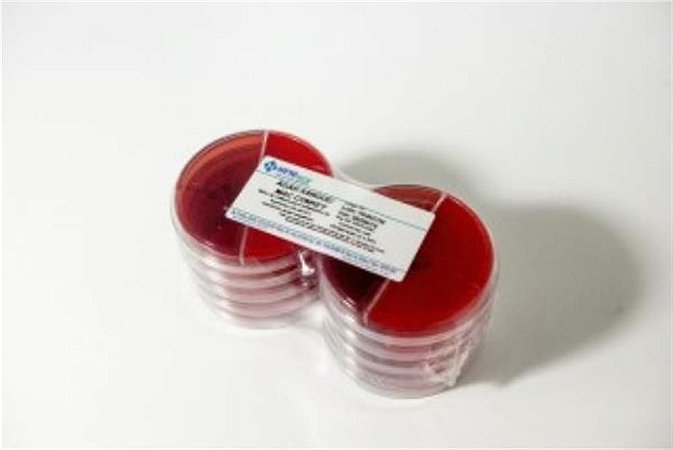 ❆ Agar Sangue / Mac Conkey em Biplaca de Petri 90x15mm, Pacote com 10 unidades, mod.: PA46 (Newprov)
