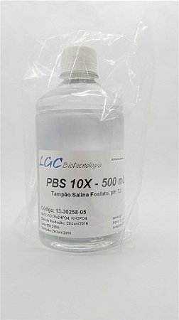 Tampão PBS, 10x, pH 7,2, frasco com 500 ml 13-30258-05 (LGCBio)