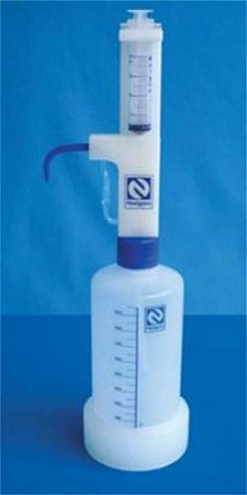 Repipetador tipo dispenser em polipropileno, 1 a 20ml, acompanha frasco em PE de 1000ml, mod.: 3600 (Nalgon)