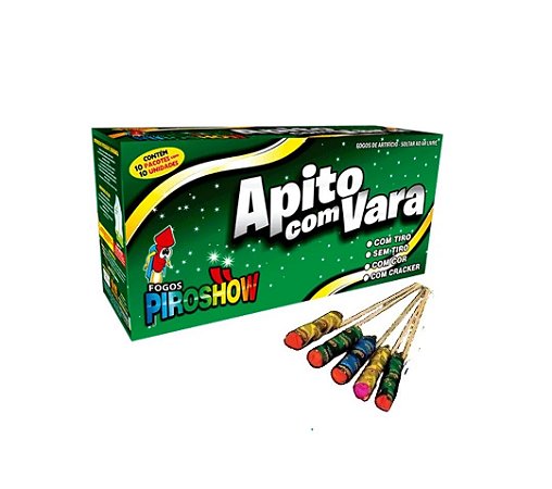 APITO DE VARA COM ESTRELA PRATEADA