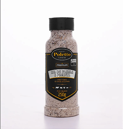 Sal De Parrilla & Pimenta - Sal entrefino e pimenta para churrasco 250g