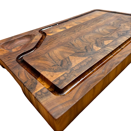 TABUA EM MADEIRA TECA VEIO INVERTIDO END GRAIN FLBBQ