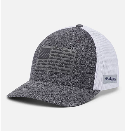 BONE COLUMBIA PFG CINZA E BRANCO BANDEIRA EUA - COLUMBIA