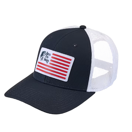 BONE BASS PROSHOP AZUL E BRANCO  BANDEIRA EUA