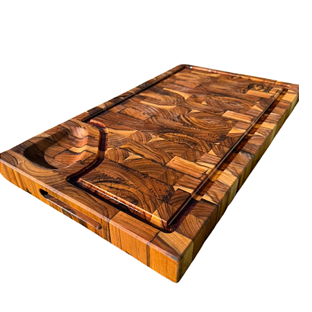 TABUA EM MADEIRA TECA VEIO INVERTIDO FLBBQ 49,5x 28,5x3,5