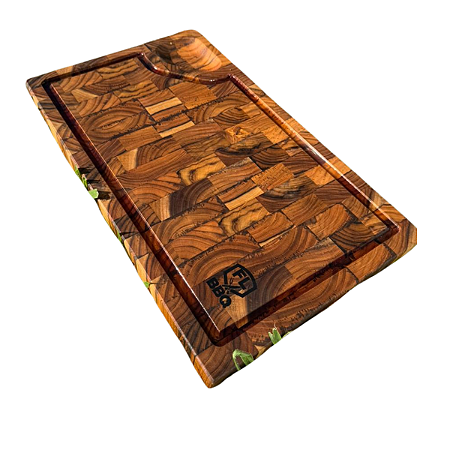 TABUA EM MADEIRA TECA VEIO INVERTIDO FLBBQ 47x 28,5x3,5