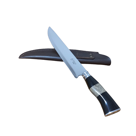 FACA CHURRAS ELMO AL CABO RESINA  MADEIRA 9 POL - ELMO