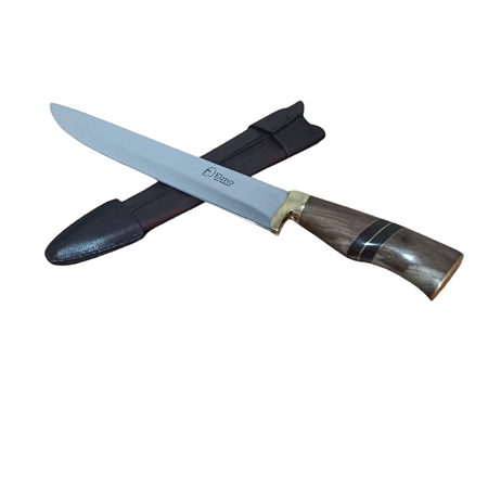 FACA CHURRASCO COM CABO DE RESINA E MADEIRA  8 POL - ELMO