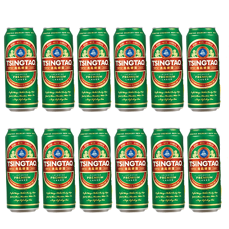 KIT 12 CERVEJA  IMPORTADA TSINGTAO LATA 500ML