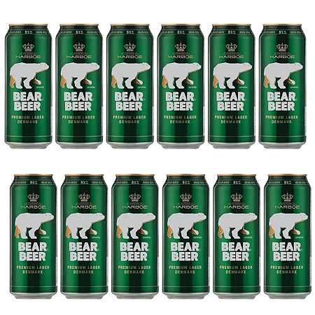 KIT 12 CERVEJA  IMPORTADA BEAR BEAR LATA 500ML