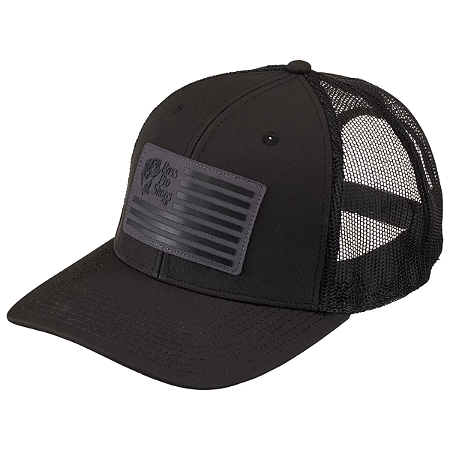 BONE BASS PRO SHOPS LOGO FLAG MESH-BACK SNAPBACK CAP
