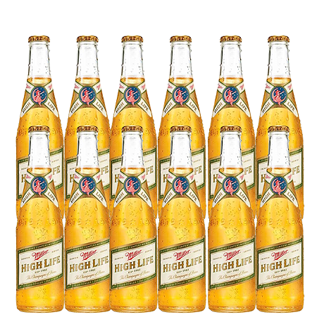 CERVEJA MILLER HIGH LIFE LONG NECK - KIT COM 12