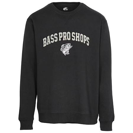 MOLETOM DE MANGA COMPRIDA COM GOLA REDONDA ESTILO VINTAGE BASS PRO SHOPS