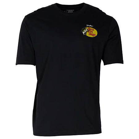 CAMISETA BASS PRO SHOPS PRETA COM LATA NAS COSTAS