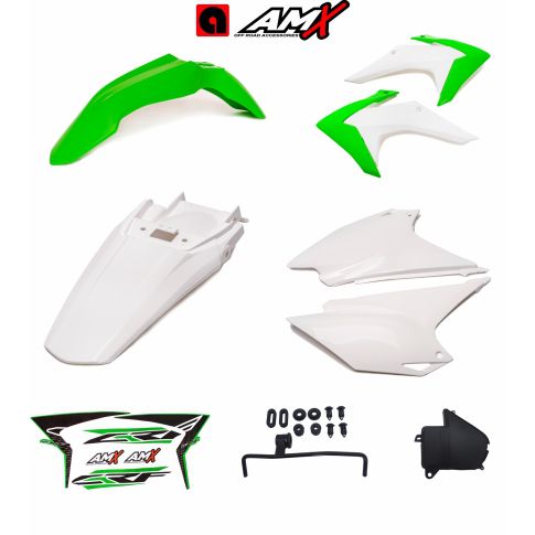 Kit plastico amx crf 230 Verde/Branco