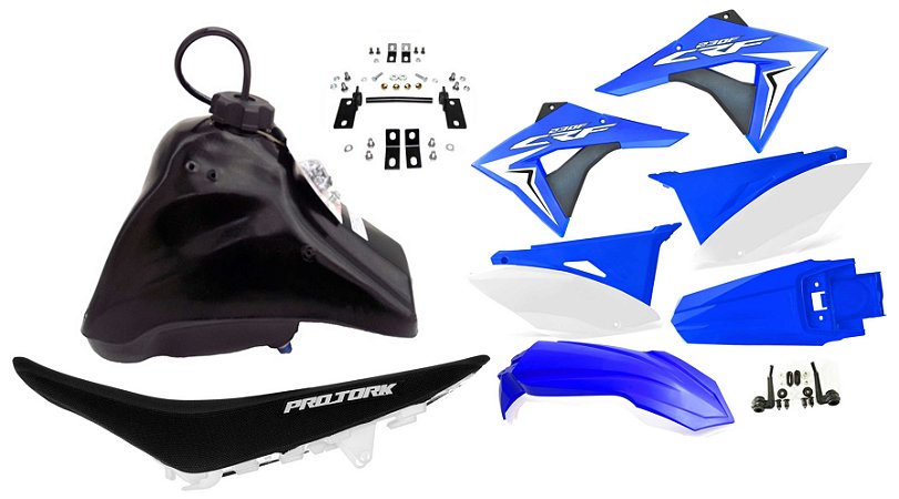 Kit Plastico Elite Biker Crf 230 Adaptável Xr 200 Azul