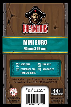 Sleeve Mini Euro (45 mm x 68 mm) - Bucaneiros