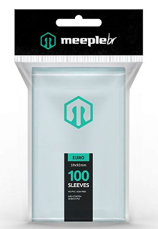 Sleeves Premium Padrão Euro  (59 mm x 92 mm) - Meeple BR