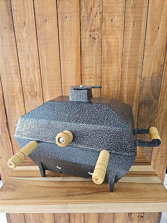 Churrasqueira Quadrada Pequena à Bafo com Pintura Eletrostática Preta